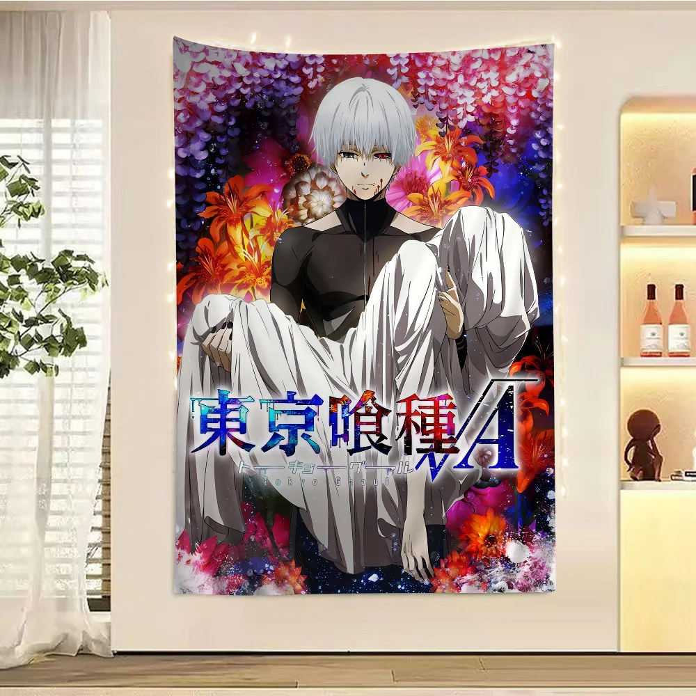 Japan Anime Tokyo Ghoul Hanging Bohemian Tapestry Hanging Tarot Hippie Wall Rugs Dorm Japanese Tapestry