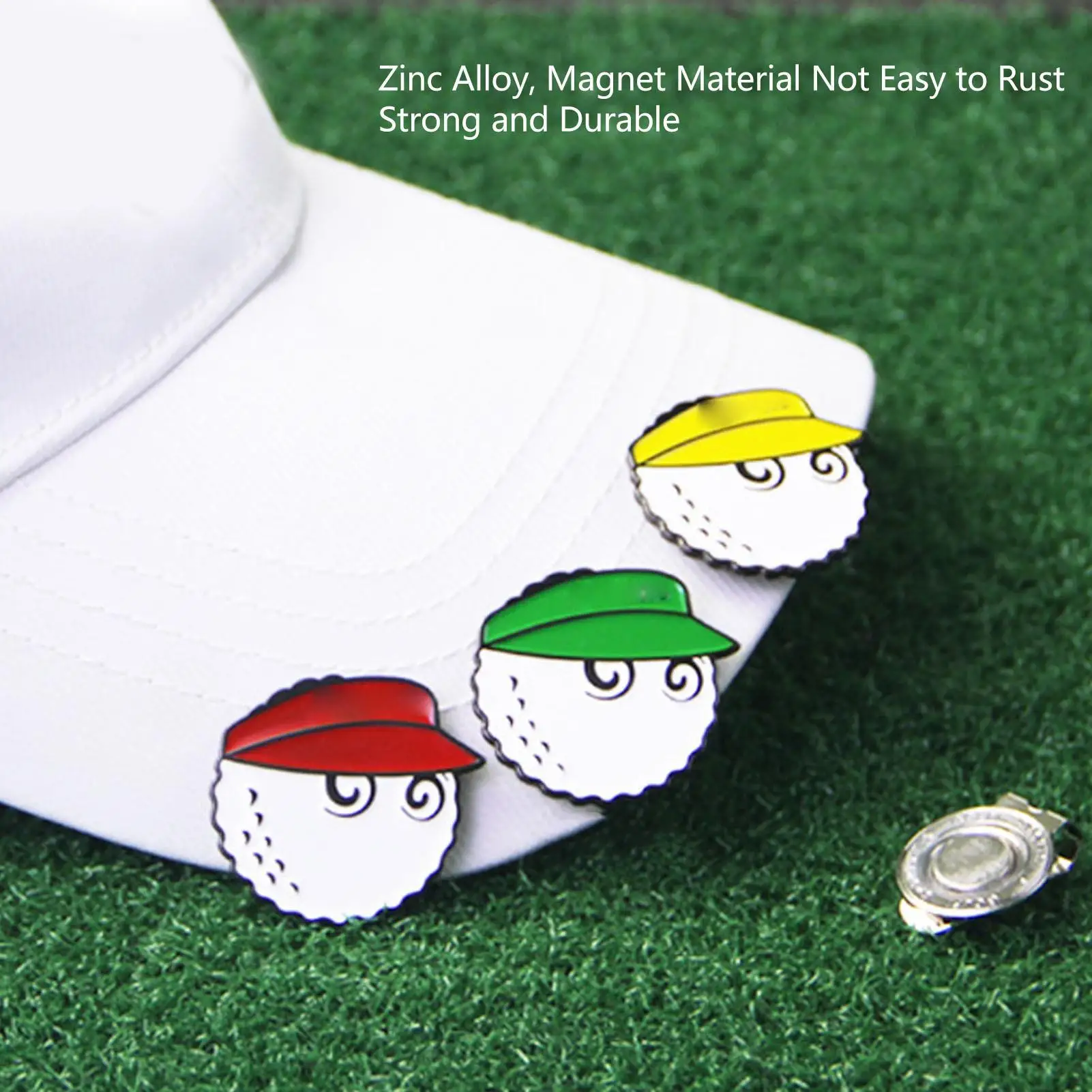 Magnetic Hat Clips with Ball Marker Holder - Ideal for Fishermen & Gym Use, Perfect for Golf and Sports