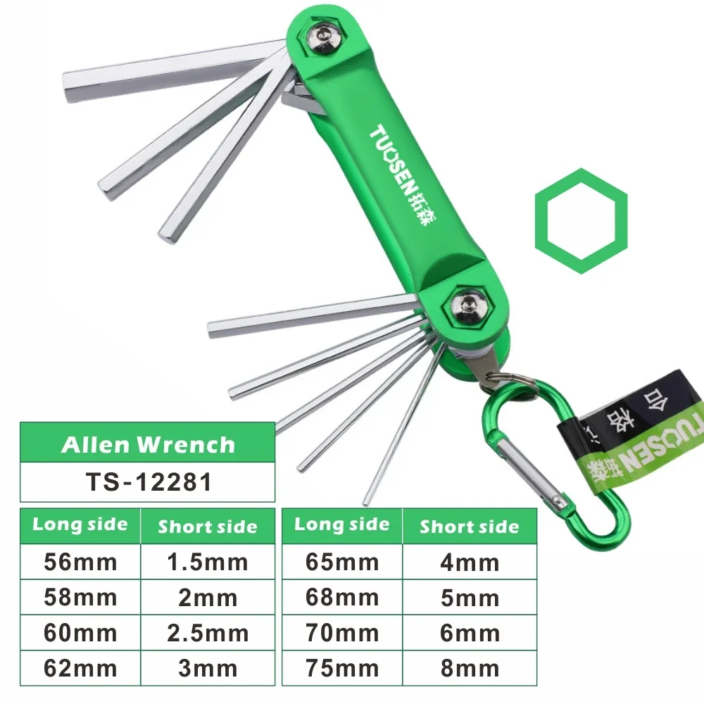 Klapp Tragbare Hex Schlüssel Metall Metric Chave Torx Allen Wrench set Hexagonal Hex Verkaufs-schraubendreher Allen Tasten Hand Werkzeug