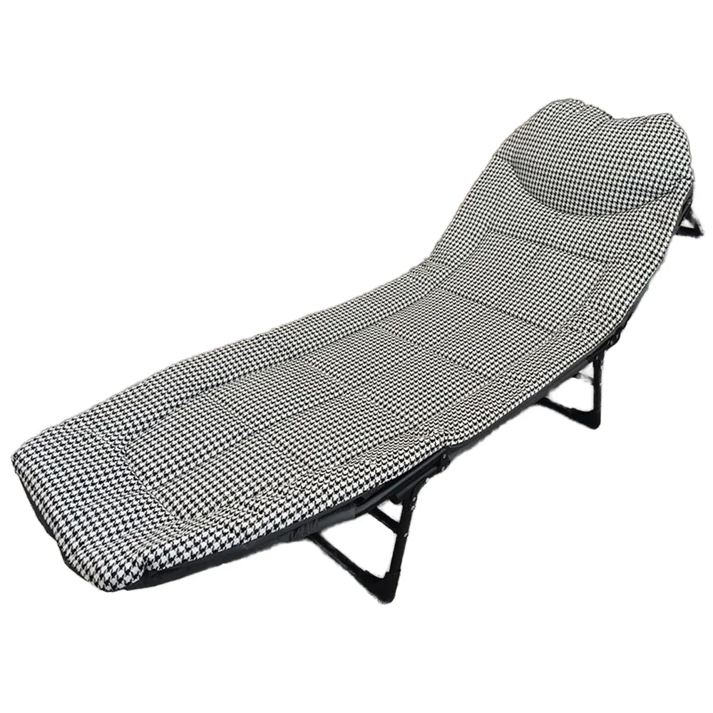 

2024 New Arrivals Thousand-Bird Lattice 180*60*H32cm Office Nap Recliner Folding Chair Aluminum Alloy Outdoor Folding Bed