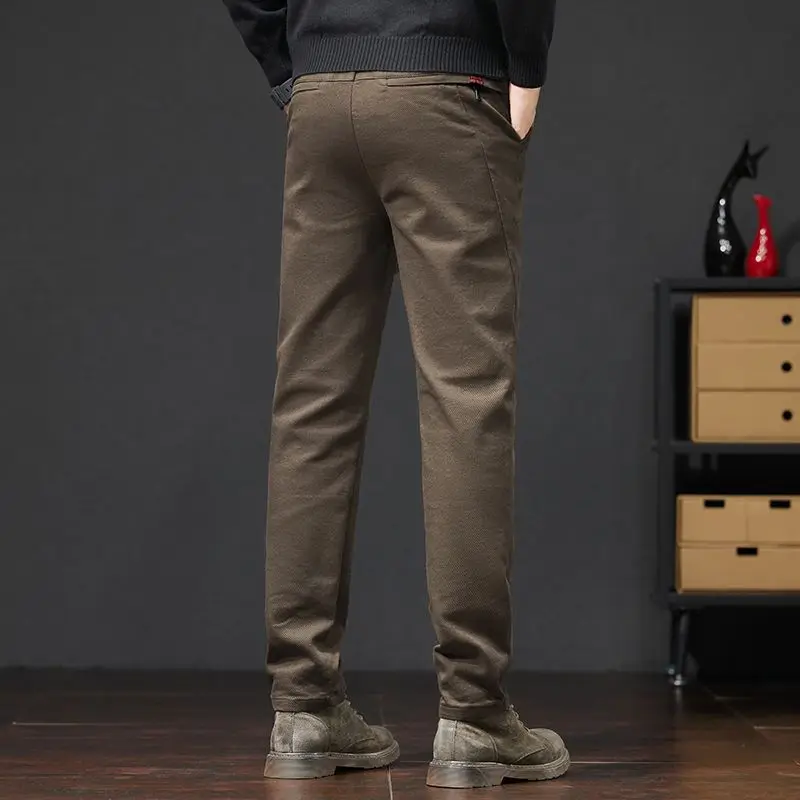 الربيع والصيف سراويل تقليدية جديدة الرجال فضفاضة سليم مستقيم السراويل سراويل تقليدية الشتاء موضة مريحة الاتجاه