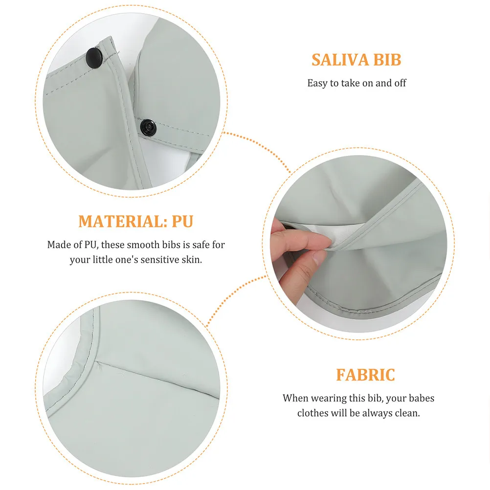 

54pcs Waterproof Baby Bib Feeding Apron Sleeveless Pu Toddler Eating Supplies Stain Resistant Bib For Newborn Drooling Infant