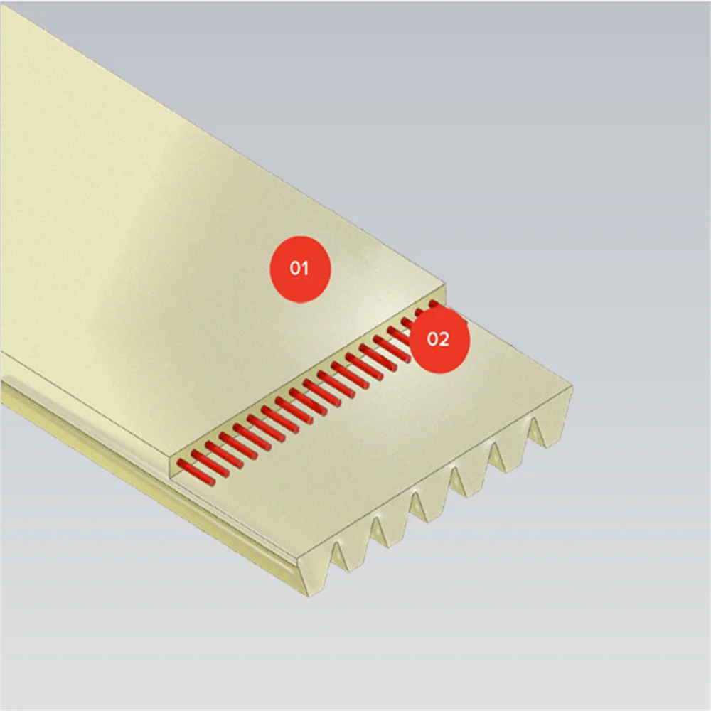 TB2-310/330/345/360/380/400/480 PU Endlos-Rippenband Automatischer Fleischschneider Rippenband, Fleischschneider Kleines Transportband, 1 Stück Preis – Detail 6