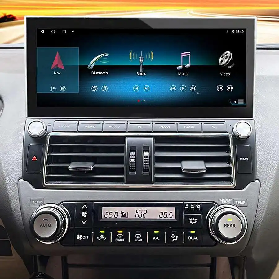 

Автомобильный мультимедийный плеер GPS Navirider, автомобильное радио Android 14, для Toyota Land Cruiser Prado 150 2010-2017, навигационный магнитофон