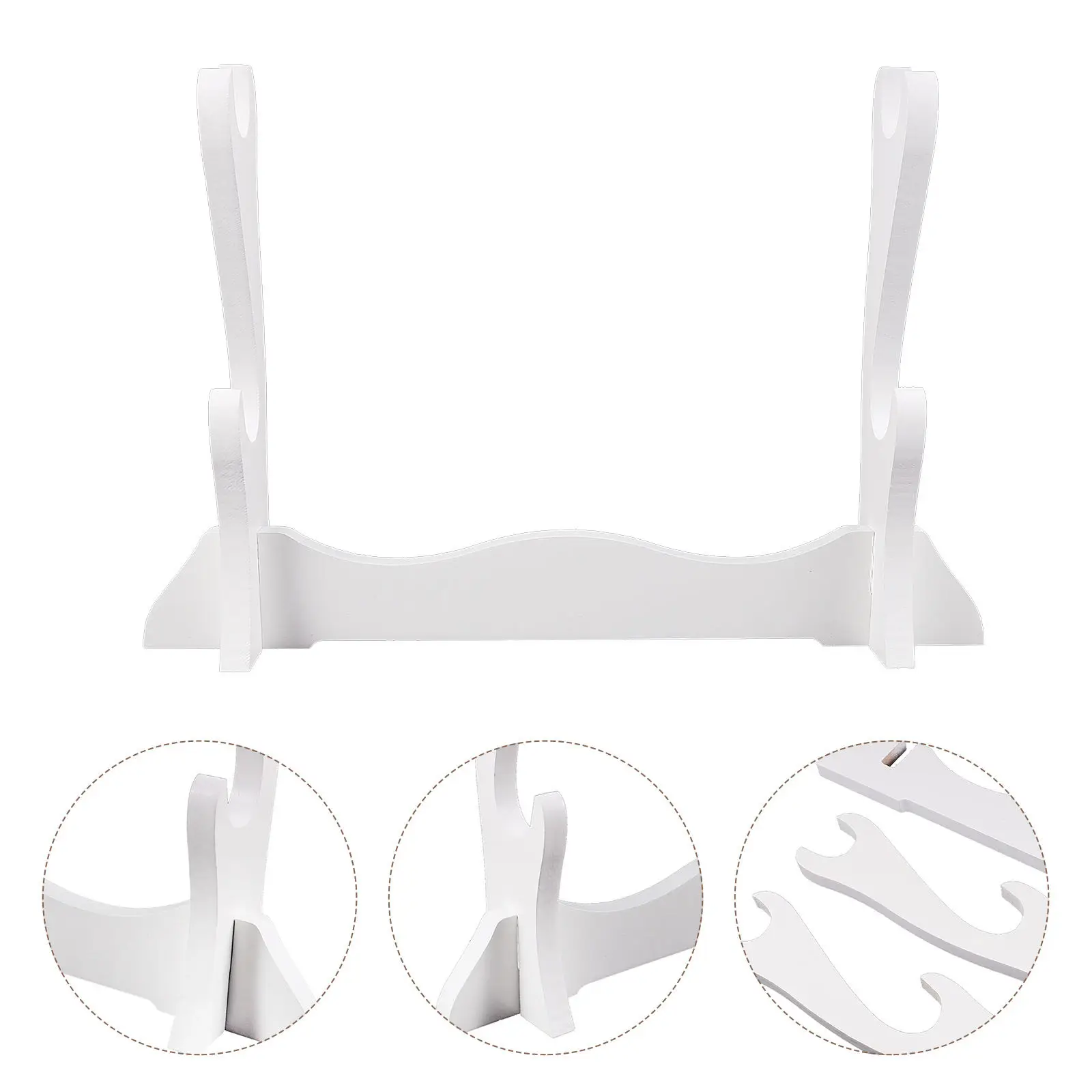 Wooden Horizontal Desktop Display Stand for Swords, Flutes & Collectibles – Space-Saving Home Decor Rack