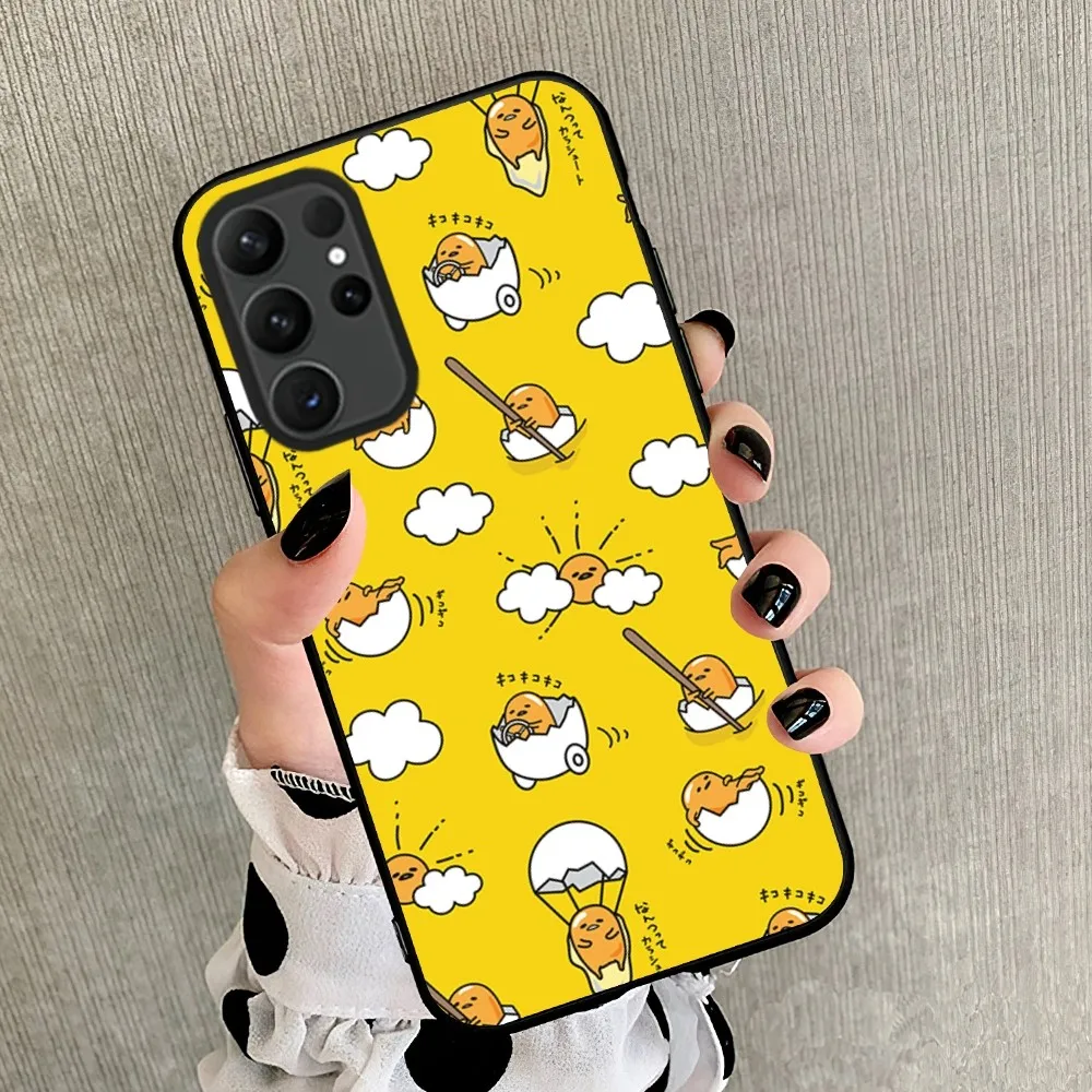 MINISO Sanrio Cute G-GUDETAMA Phone Case For Samsung Galaxy S24 S22 S23 S30 Note 20 10 Plus Lite FE ULTRA Shell