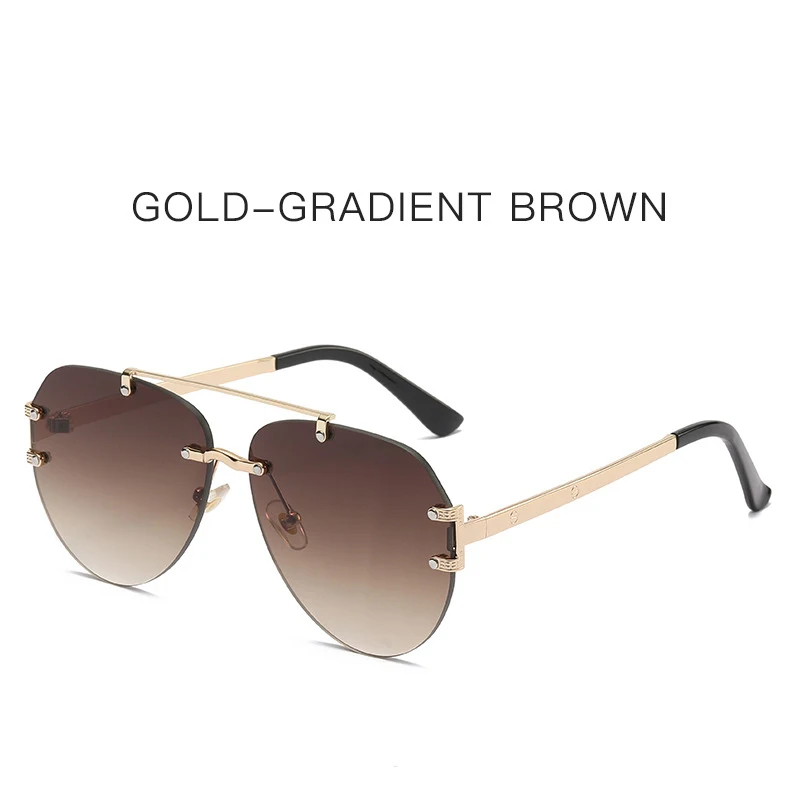Suglau hochwertige Luxusmarke Damen ovale Sonnenbrille klassische Metall Anti-UV-Fahr sonnenbrille Mode Herren Casual Shades – Detail 4