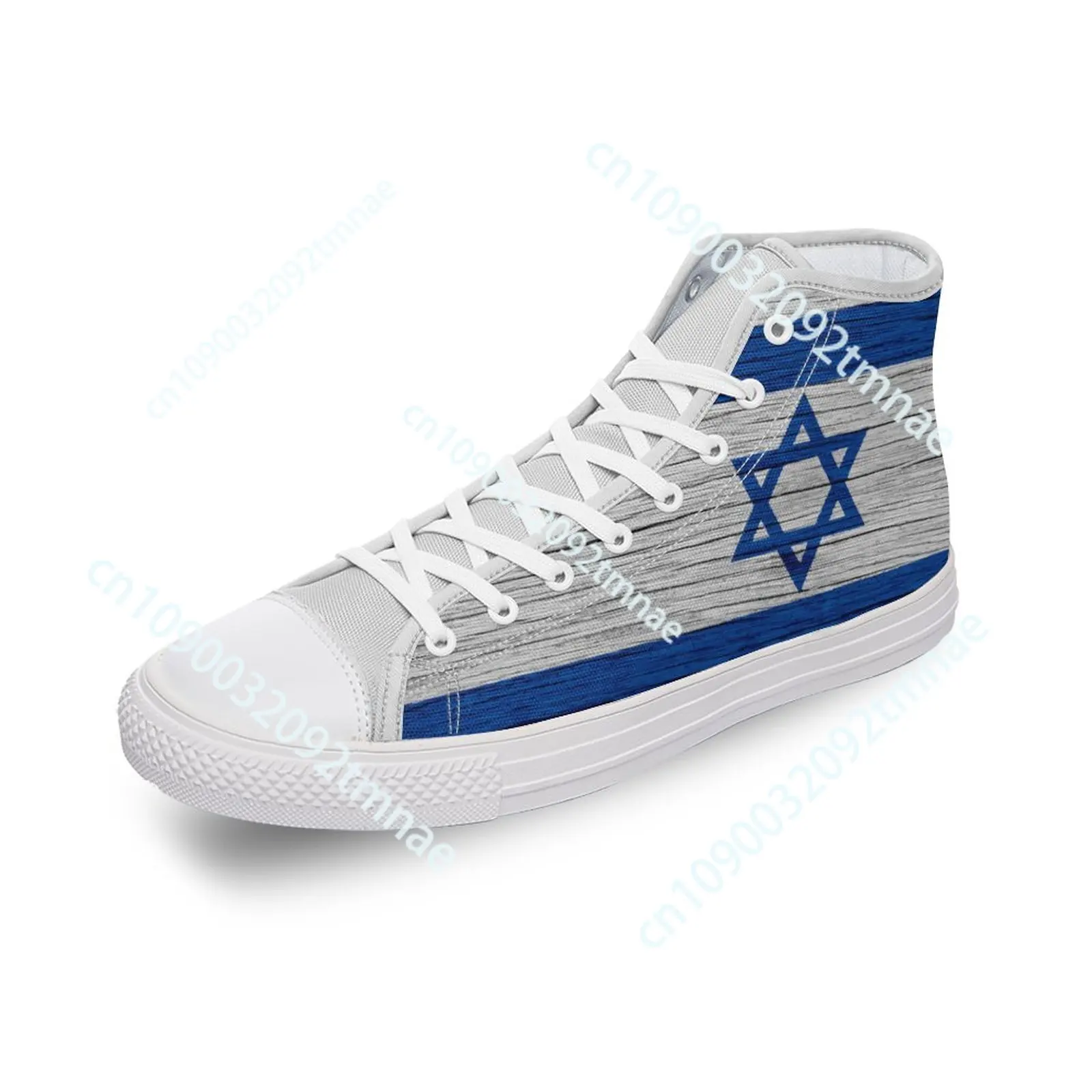 

Israel Flag High Top Custom Shoes Diy Luxury Men Women Casual Shoes Fashion Ladies Flat Sneakers 3D Print Thigh High Zapatillas