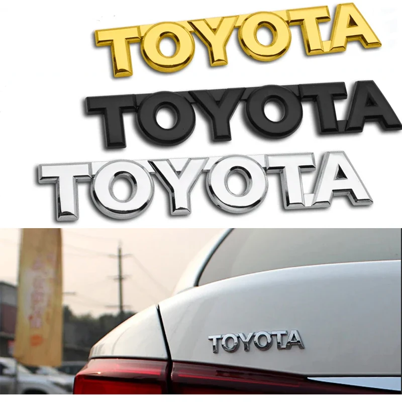تصفيف السيارة جذع الذيل ملصق شعار شارة الشارات اكسسوارات الديكور لتويوتا Chr rav4 يارس بريوس أفينسيس كورولا كامري