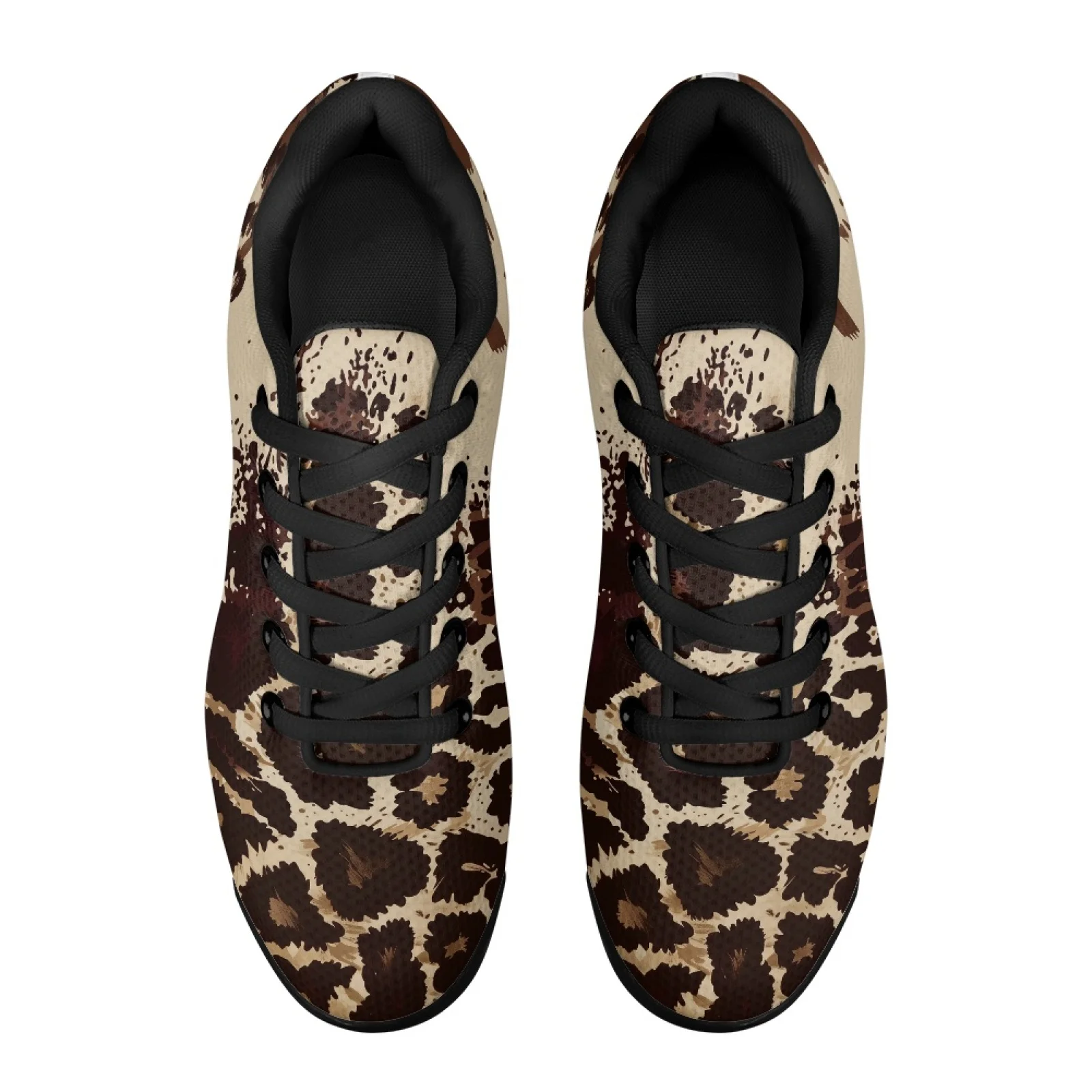 PENSTROLL Leopard Spot Texture Air Cushion Comfortable Cross Trainers Air Running Shoes for Men Workout Jogging