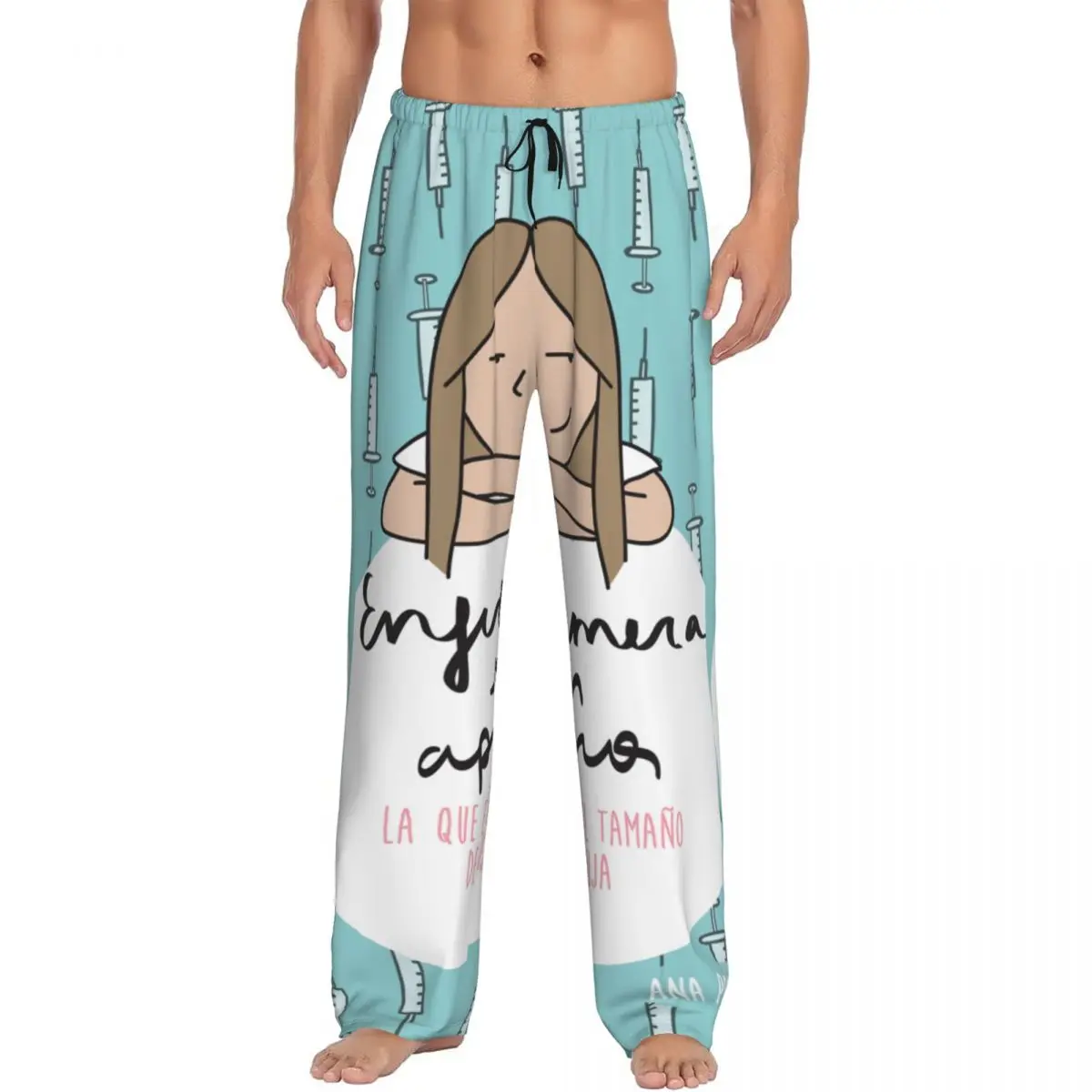 

Custom Enfermera En Apuros Doctor Nurse Medical Health Pajama Pants Men Lounge Sleep Drawstring Sleepwear Bottoms with Pockets