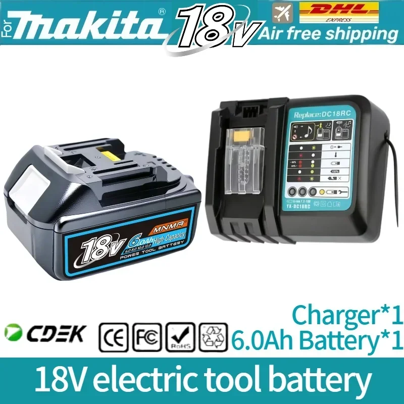 6AH 8AH 10AH 12AH Voor Makita 18V Batterij Power Tools Li-Ion Vervanging LXT BL1840 BL1850 voor 18V Schroevendraaier met BMS ✅ ? ?