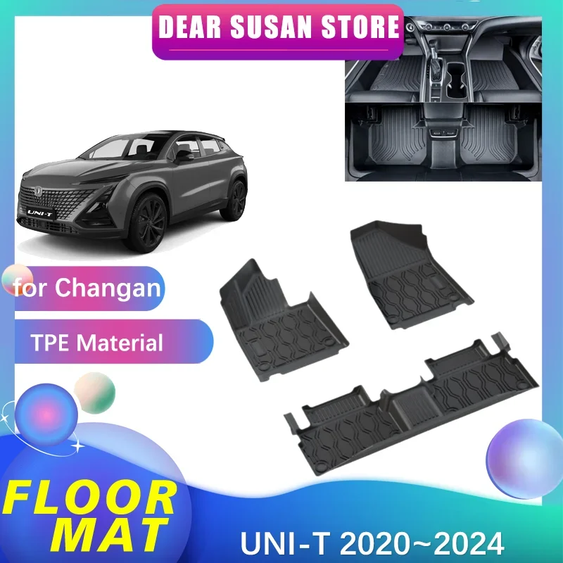 

Car Floor Mat for Changan UNI-T 2020~2024 2021 Waterproof Foot Parts TPE Interior Liner Carpet Pad Custom Cover Rug Accessories