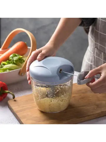 500/900ML Manual Meat Mincer Garlic Chopper Rotate Garlic Press Crusher Vegetable Onion Cutter Kitchen Cooking Accessories