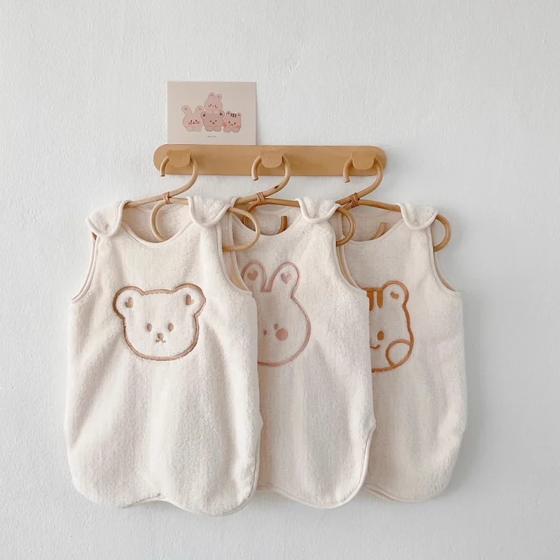 أكمام الكرتون المطرزة الفانيلا ملابس خاصة ، الطفل كيس النوم ، الفراش ، الدافئة ، مريحة ، الوليد ملابس المنزل ، الشتاء #1