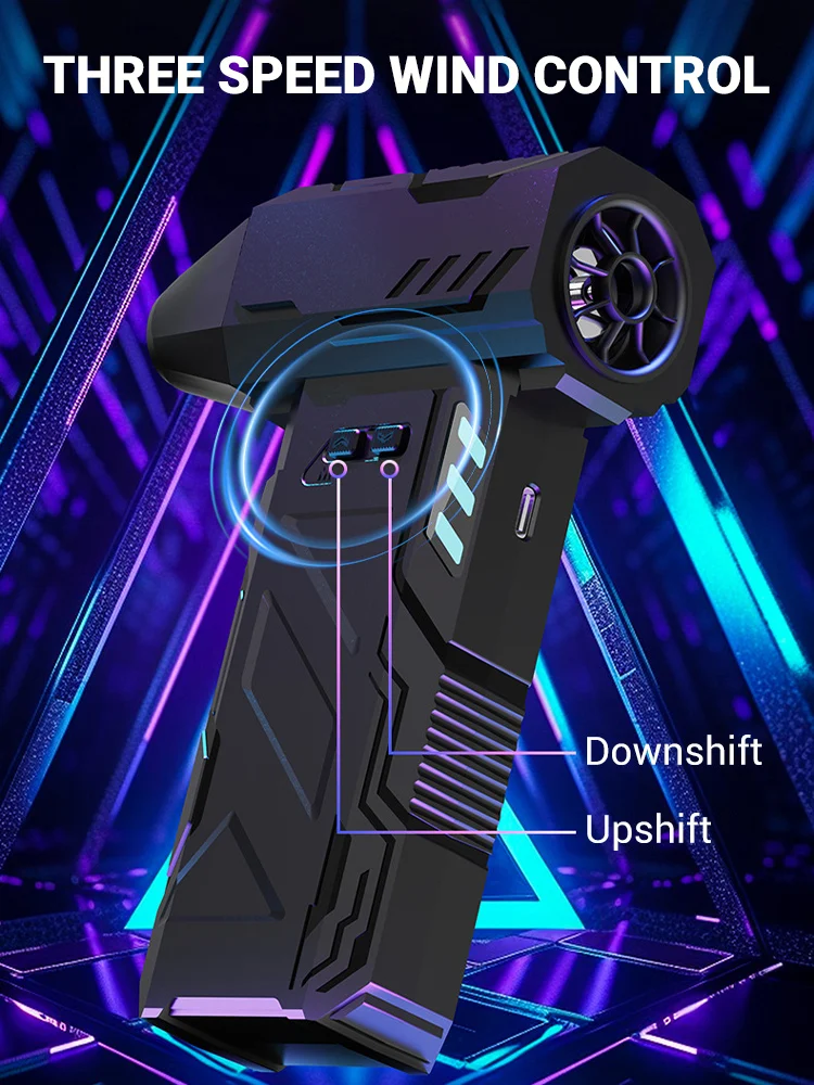 Mini Turbo Jet Fan Electric Air Duster Jet Blower with 3 Gear Adjustable 130000RPM Wind Speed 52m/s Car Computer Cleaning Tools
