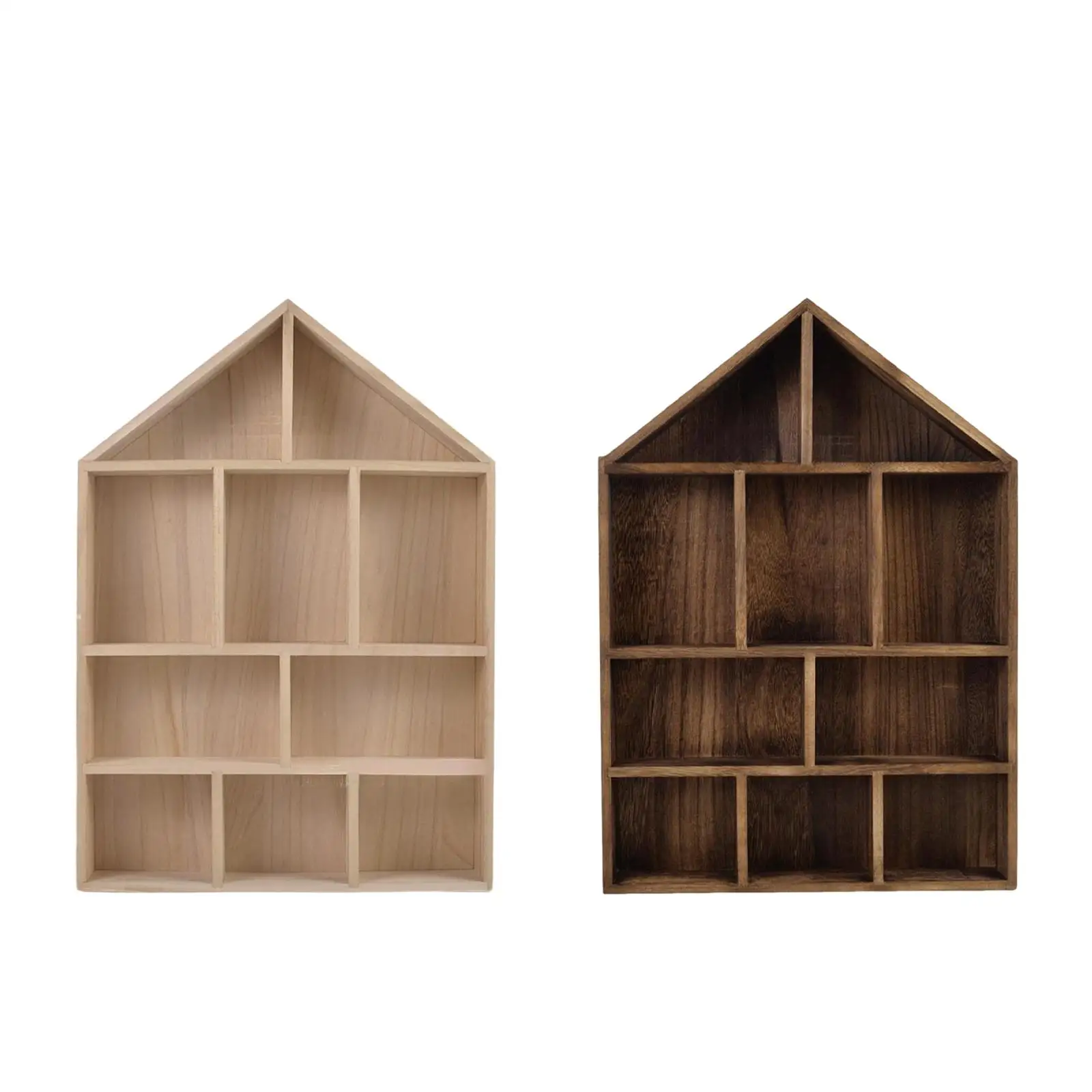 Shadow Box Display Shelf Rustic for Collectibles Figures Cosmetics Spice Can