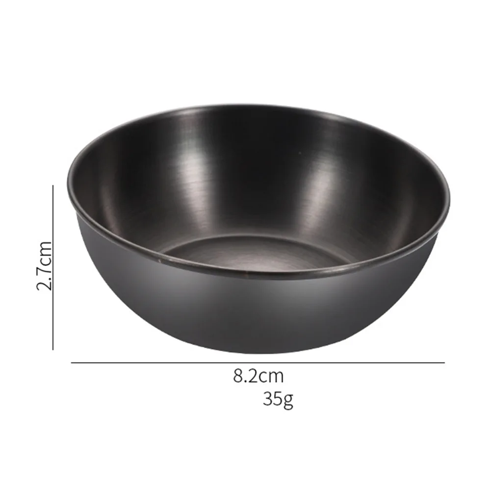 Seasoning Dish Seasoning Bowl Barbecue Parties Silver Stainless Steel Black Seasoning Bowl Sauce Plate Dipping Bowl