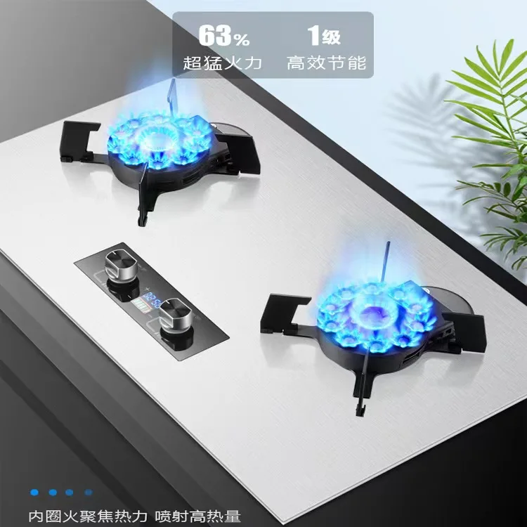 ปุ่มลูกบิดท็อปโต๊ะขอบโลหะ แก๊สธรรมชาติ / เตาแก๊สสองหัว