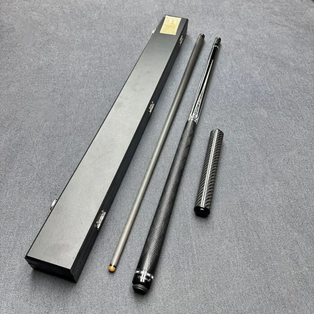 

High-tech Carbon Fiber Pool Cue Genuine Leather Grip Radial Joint Maple Butt Sleeve 10.5/11.5/12.5mm Tip High Quality