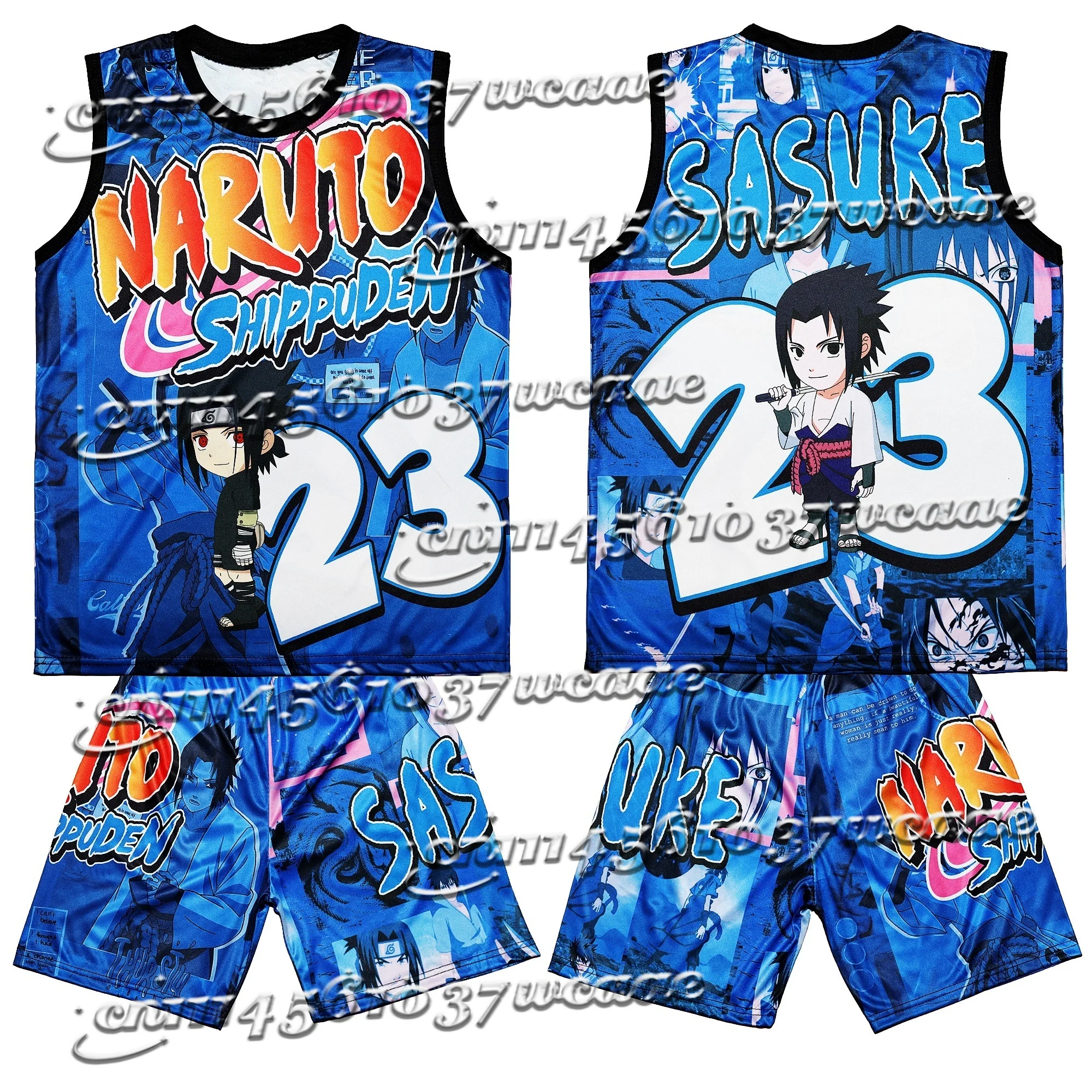 

2026 New Naruto Shippuden Themed Tank Top and Shorts Set Great Gift for Anime and Streetwear Fans Family Matching