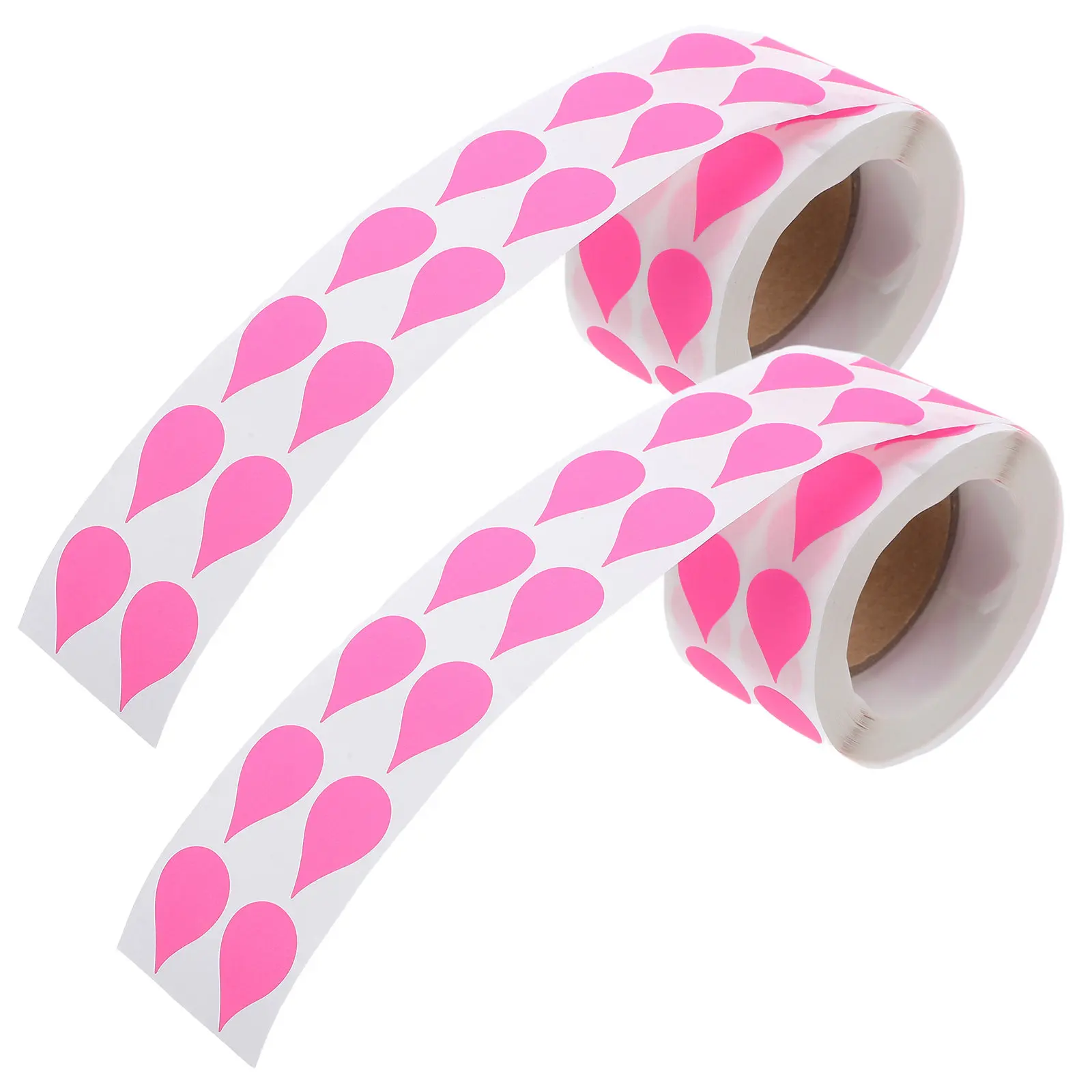 

2 рулона цветных флуоресцентных этикеток-капель для консервных банок, кухонных контейнеров и канцелярских принадлежностей