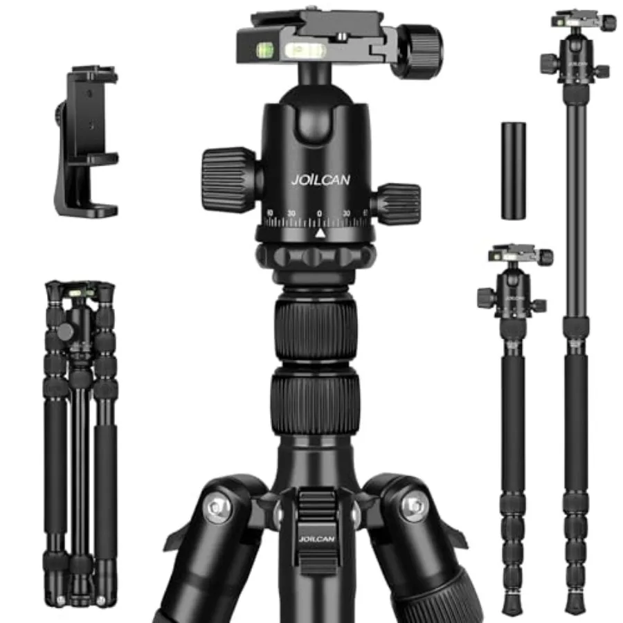

80/85 inches Heavy Duty Tripod for Camera and Phone, 85" Camera Monopod Tripods, DSLR Binoculars Spotting Scope Camcorders Vide