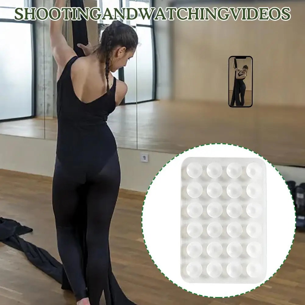 

1pc Double Side Silicone Suction Pad For Mobile Phone Fixture Suction Cup Backed Adhesive Silicone Rubber Sucker Pad For Fi D9E8