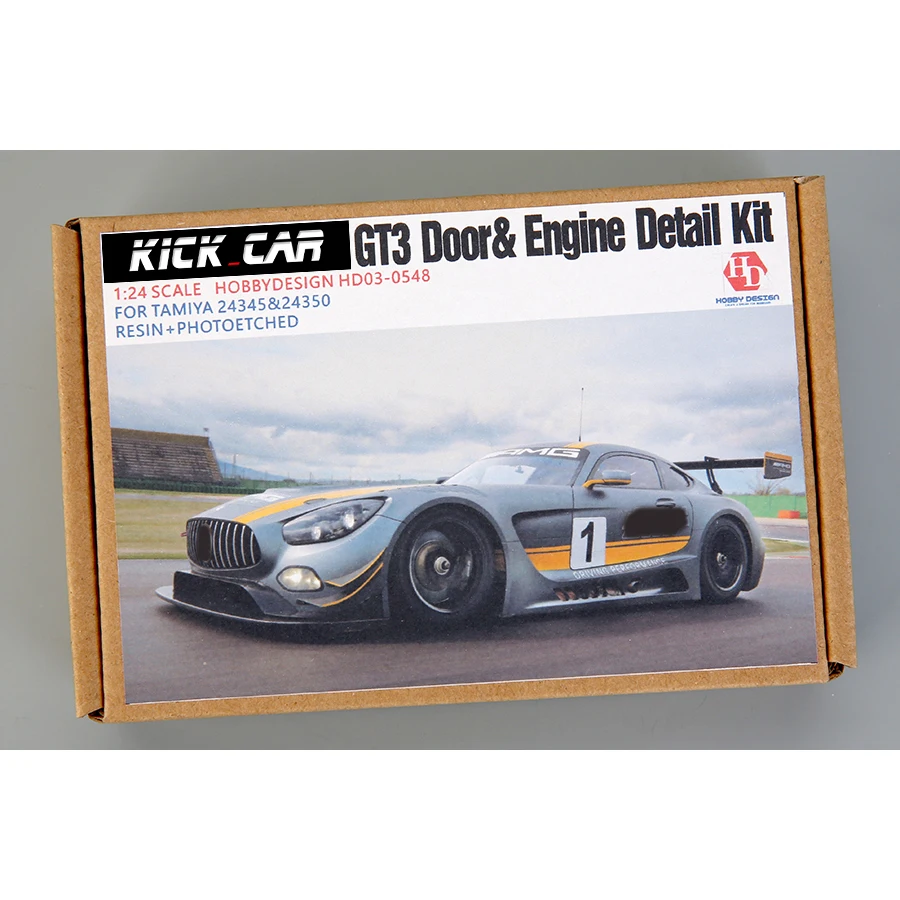 Hobby Design HD03-0548 1/24 GT3 Door&Engine Detail-up Set ForT 24323&24336 (Resin+PE+Metal Logo+Metal parts)  Model Car