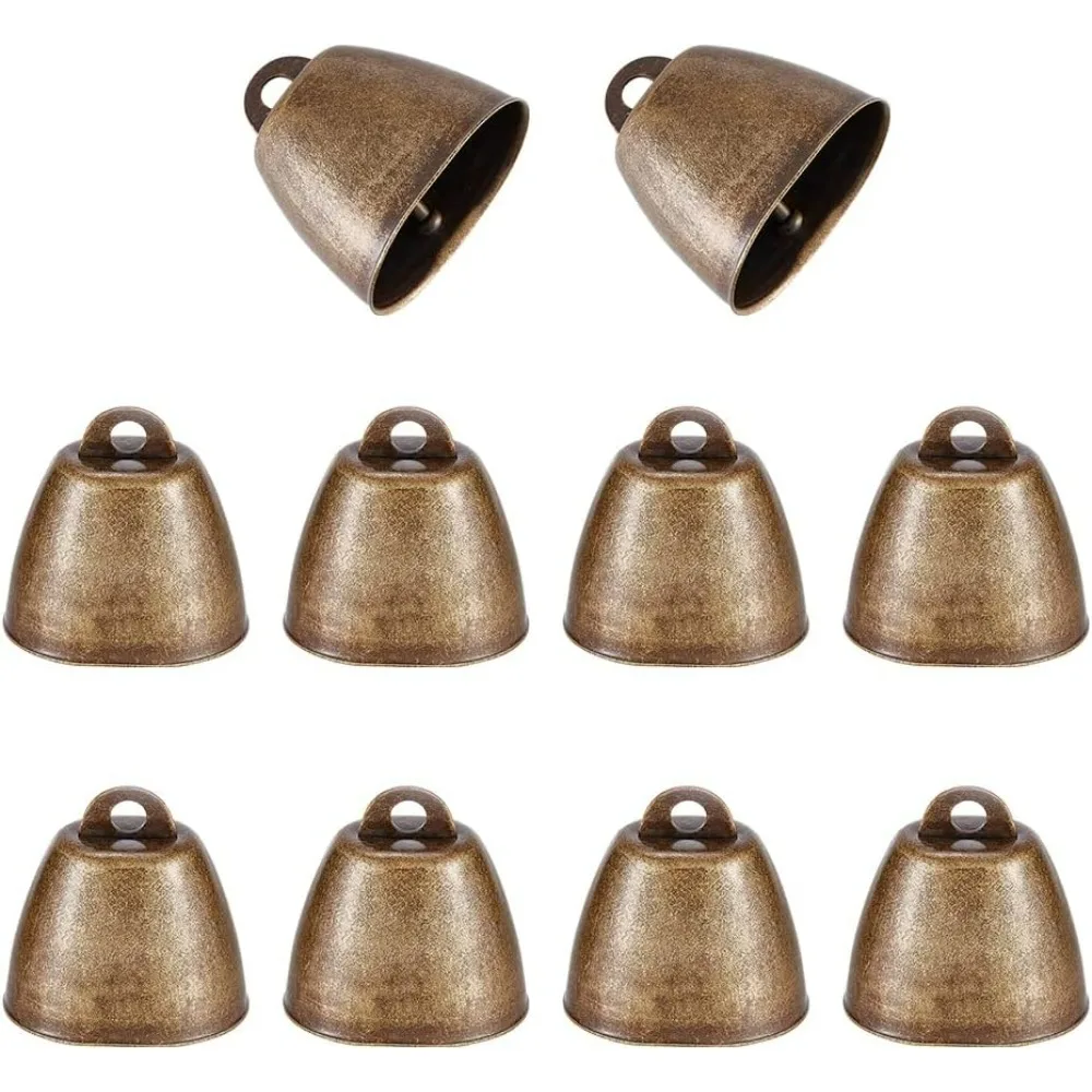 10 Pcs Farm Animal Bell Craft Bells Grazing Iron Bell Goat Retro Christmas Iron  Pendant Metal Pet  Noisemaker Call Kit