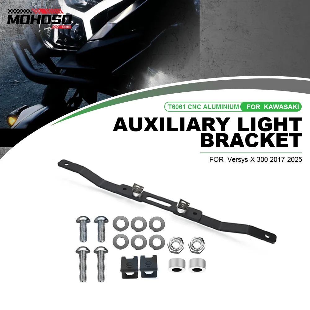 

For Kawasaki Versys-X 300 2017-2023 2024 2025 Fog Lights Auxiliary Bracket Light Mounts Spotlight Bracket Spot Light Holder