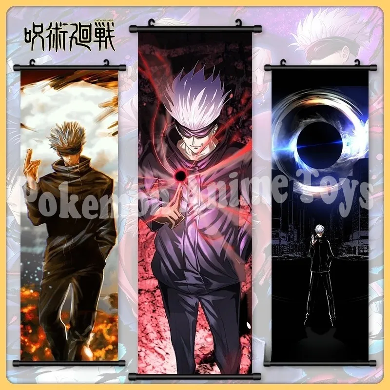 Jujutsu Kaisen Scrolls Canvas Prints Gojo Satoru Painting Wall Art Ryomen Sukuna Pictures Poster Anime Home Decor Hanging Manga