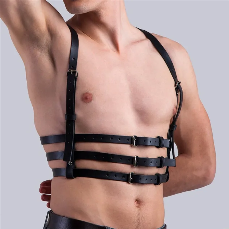 Fashion Chest Harness Belts Suspenders for Men Punk Rock Leather Body Straps Gothic Gay Clothing Street Style Accessories view 4