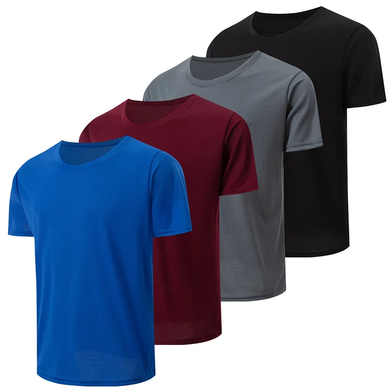 

1/4-piece Spring/Summer Men's Waffle Fashion Versatile Solid Color Short Sleeve Comfortable Daily Casual T-shirt Multi Color Top