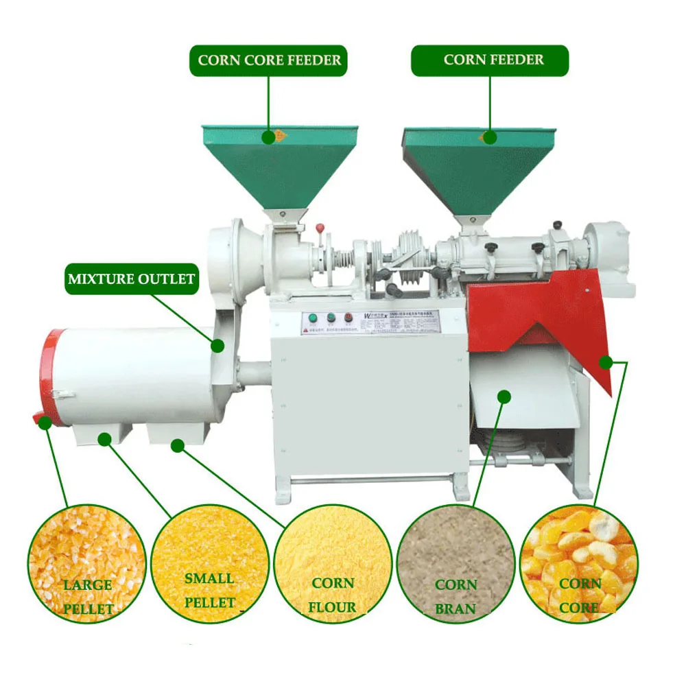 Professional Electric Corn Grinding Mill Machine Maize Grit Grinder Maker Maize Corn Grits Milling Machine