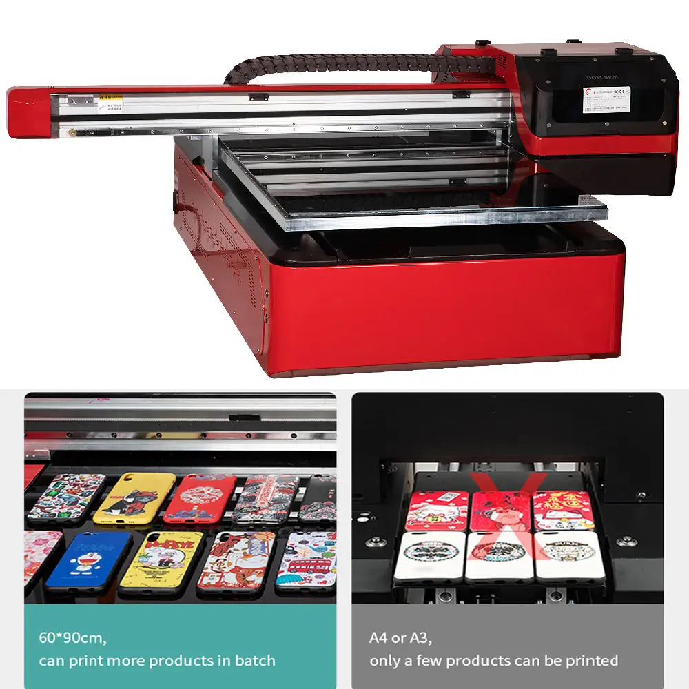UV Flatbed Printer A1 6090 Multifunction UV LED Printing Machine Ready to Ship Free Shipping FL Custom Wholesale