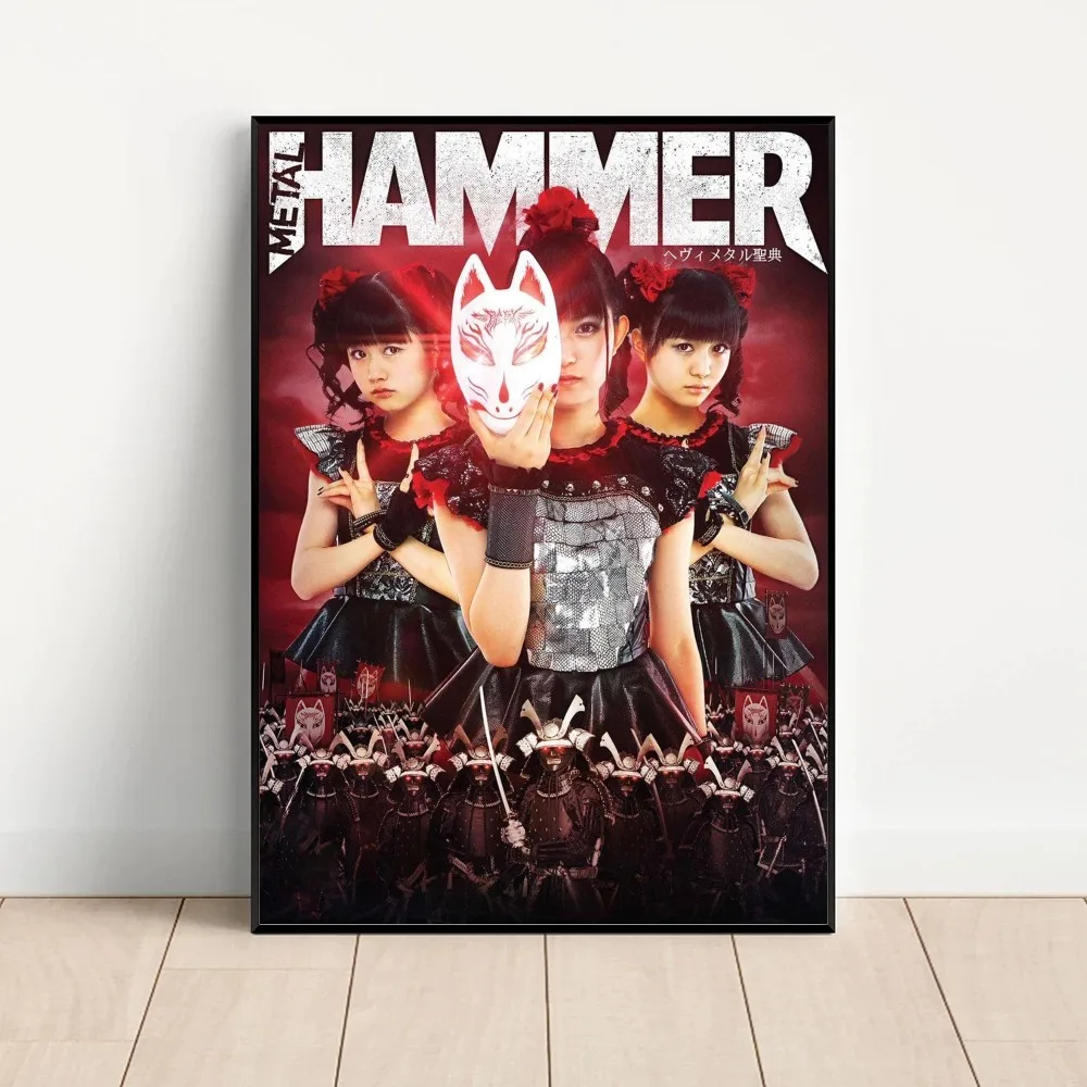 Babymetal-日本の天使のグループのポスター、クラフトクラブバーペーパー、ヴィンテージポスター、壁の芸術の絵画、寝室の学習ステッカー