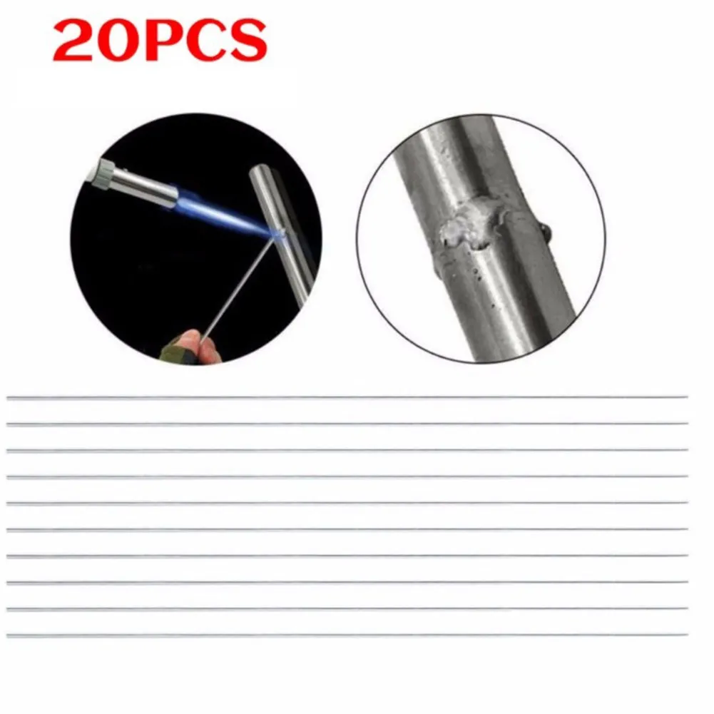 Varillas de soldadura de acero inoxidable, 1,6mm, 20 piezas, 330mm de largo, accesorios ER316L para soldadura de tuberías, metalurgia Industrial, nuevo