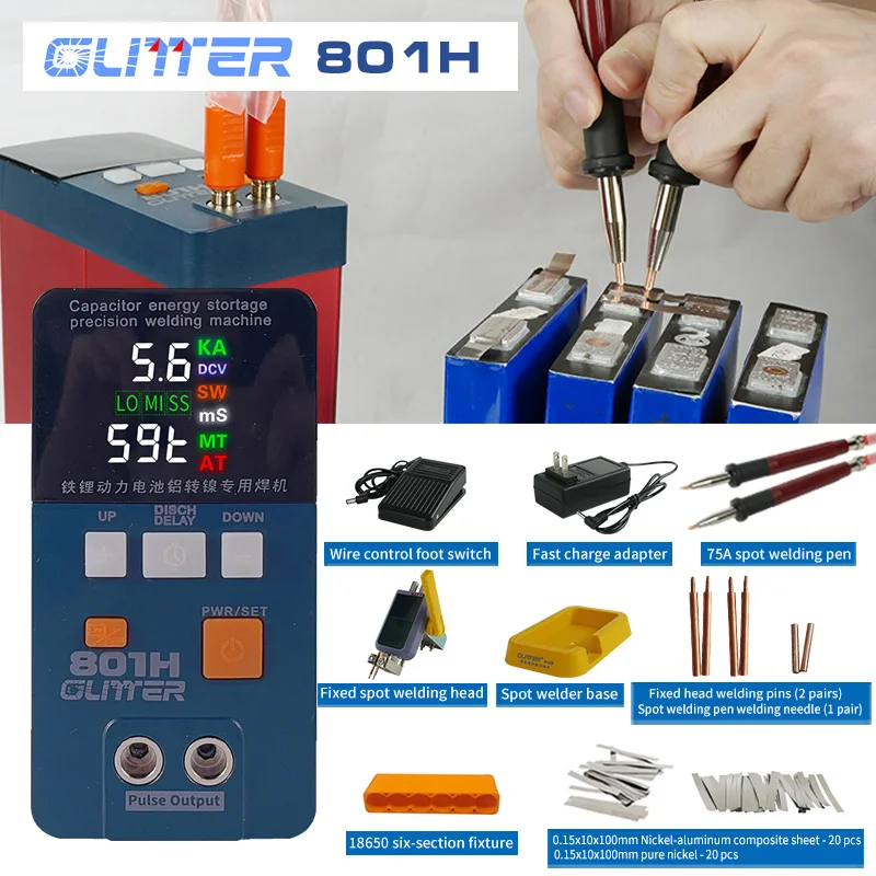 801H 3500A saldatrice a punti ad impulsi ad alta corrente le batterie al litio ferro fosfato possono essere saldate saldatura alluminio e nichel