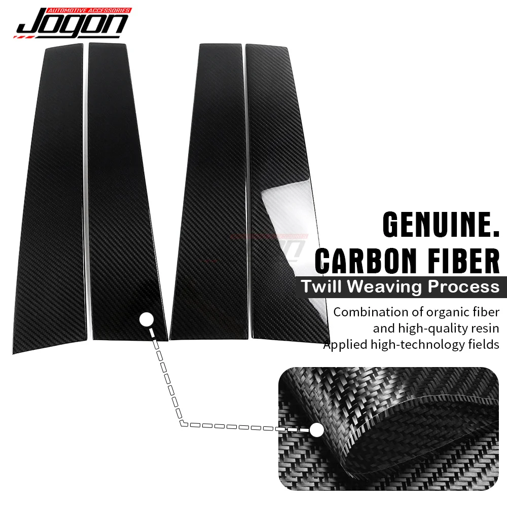 For Dodge RAM 1500 TRX Crew Cab Pickup Off-Road 2021+ Dry Carbon Fiber Car Exterior Window Pillar Cover B Post Pillar Protection