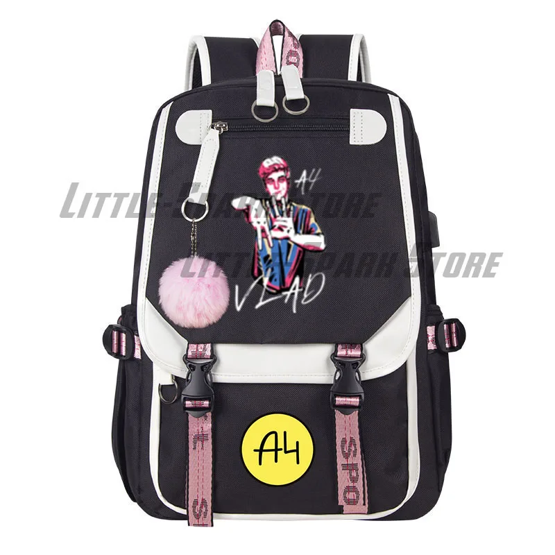 vlad a4 Backpack Bookbag Cartoon Boy Girl School Bags for Teenage Kids Merch A4 Lamba Travel Bagpack USB Laptop Shoulder Bags