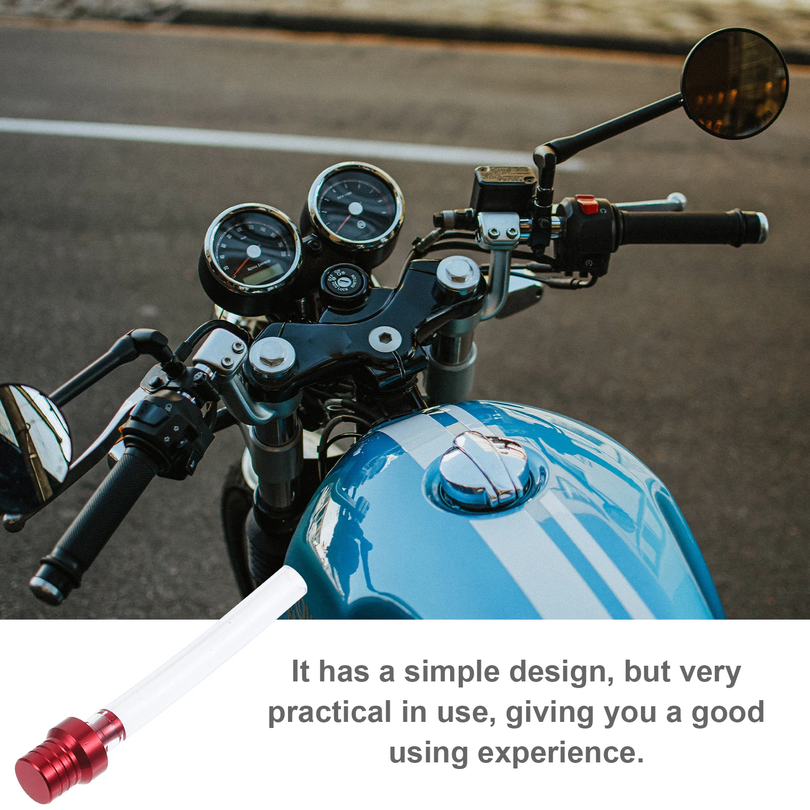 

Fuel Tank Aluminum Alloy Motorcycle Gas Cap Hose Valve Tube Ball for ATV Motorcycle Gas Cap Universal Fits