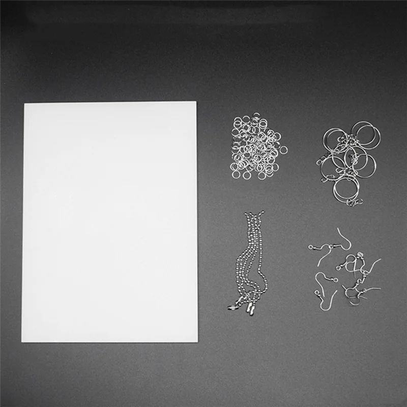 

A32P_Heat Shrink Plastic Sheets Pack, Include Blank Shrinky Art Film Paper 125 PCS Keychains Accessories for DIY Ornaments