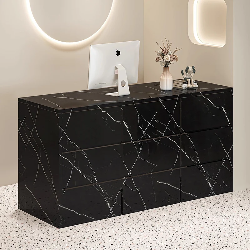 

Decorations Office Reception Desk Counter Hair Salon Cashier Luxury Reception Desk Counter Beauty Modern Commercial Furniture