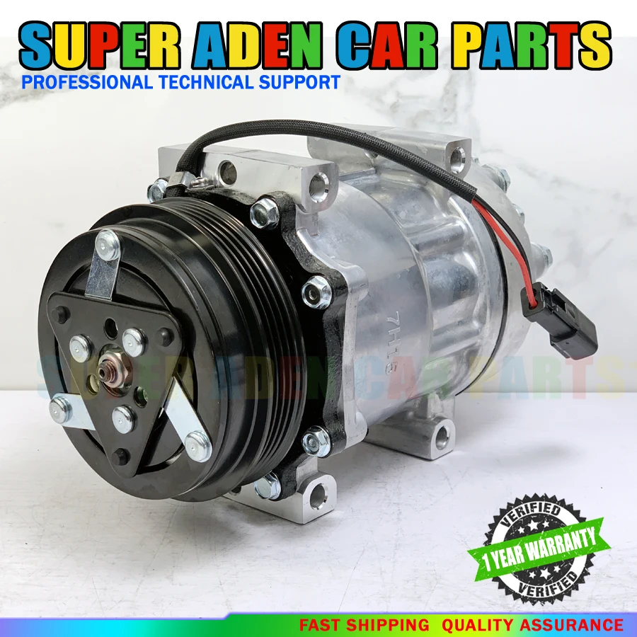 New Air Conditioning AC Compressor SD7H15 For Ford New Holland Combine Forage Harvester 84448669 504224553 50408093001 504221553
