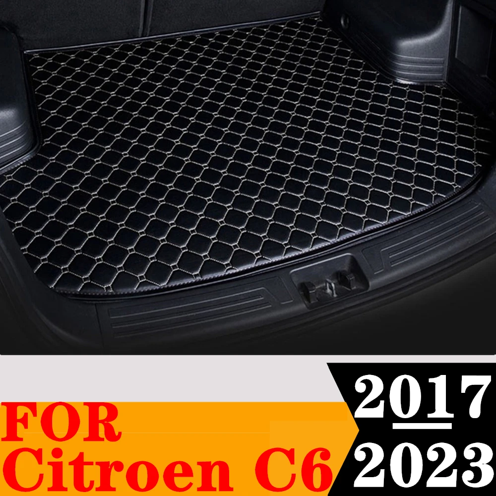 

Коврик для багажника автомобиля Citroen C6 2023 2022 2021 2020 2019 2018 2017, Задняя подкладка для груза, поднос для багажника, коврик для багажа, детали для автомобильного ковра