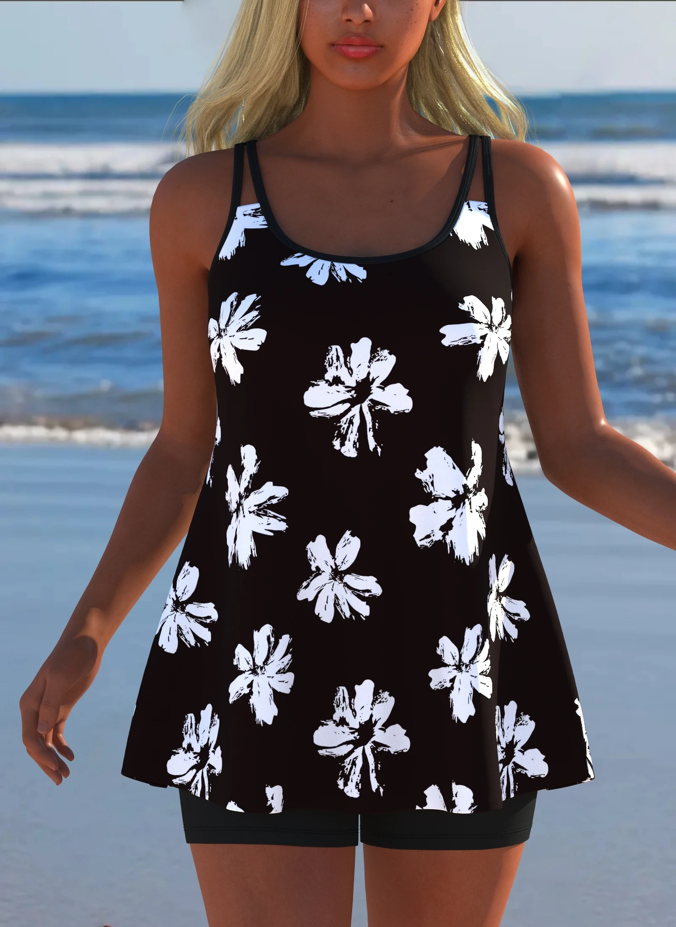 

Women's Swimwear Swimming Suit Beach Outfits Summer Beach Festival Vacation Travel Sexy Luxury Modern Two Piece Set Tankinis