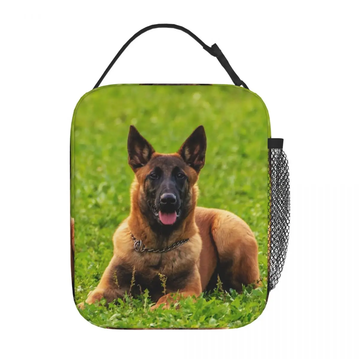 Belgian Shepherd Dog Malinois Insulated Lunch Bag for Women Children Portable Food Boxes Thermal Lunch Box Tote