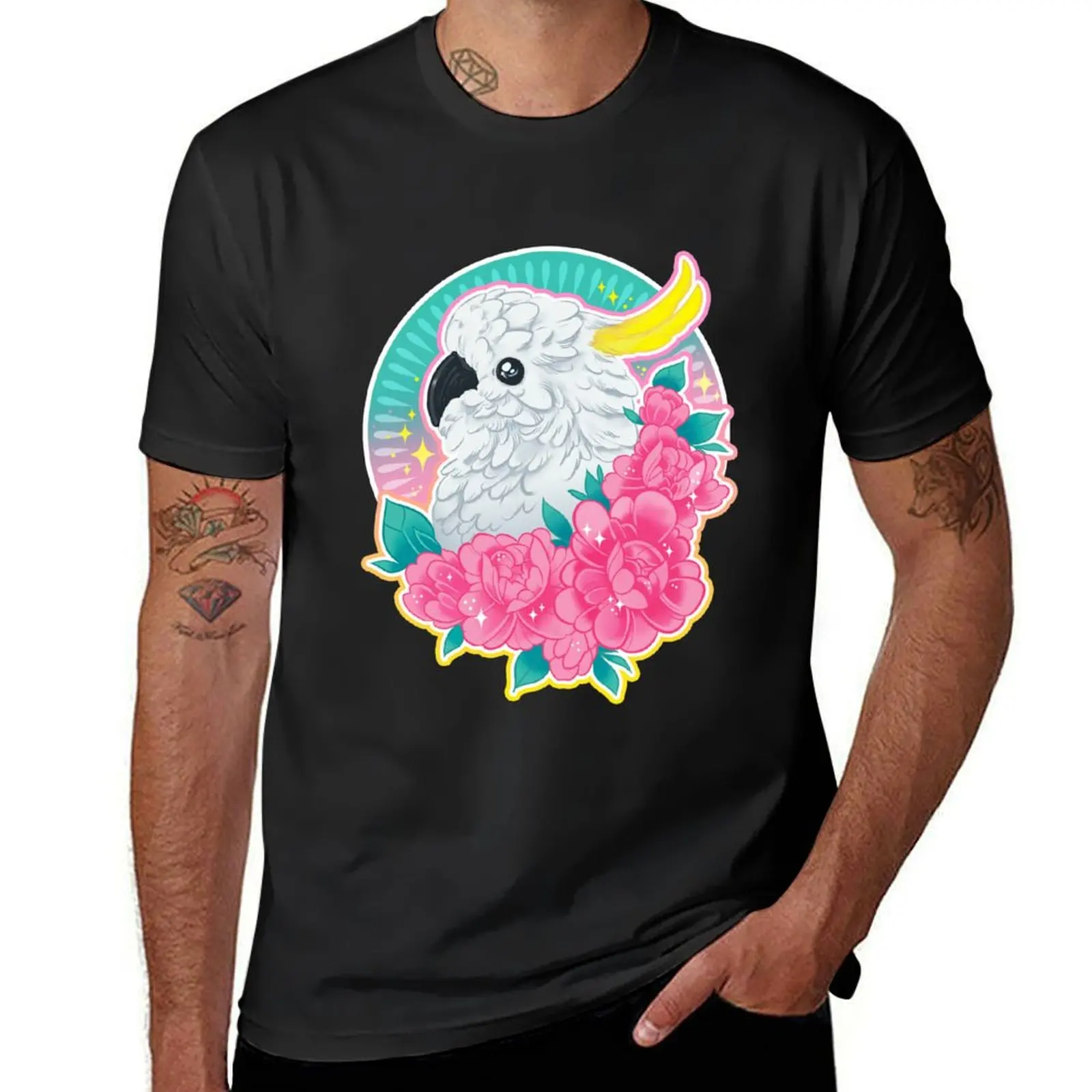 Cockatoo T-shirt tees customs quick drying mens white t shirts