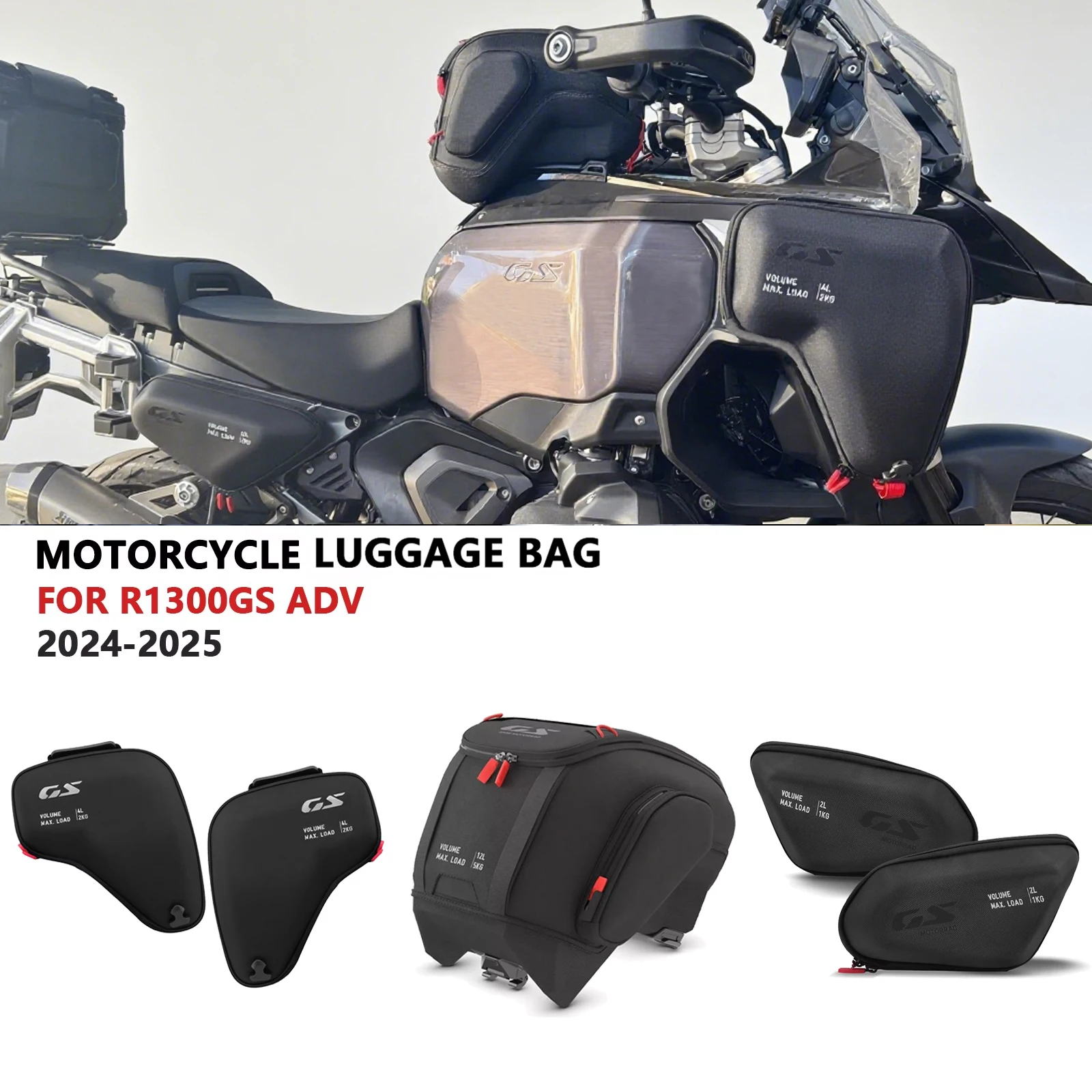 

For R1300GS Adventure R 1300 GSA R1300 GS ADV 2024 2025 Motorcycle Fuel Tank Bag Storage Package Bags Luggage Waterproof Bag